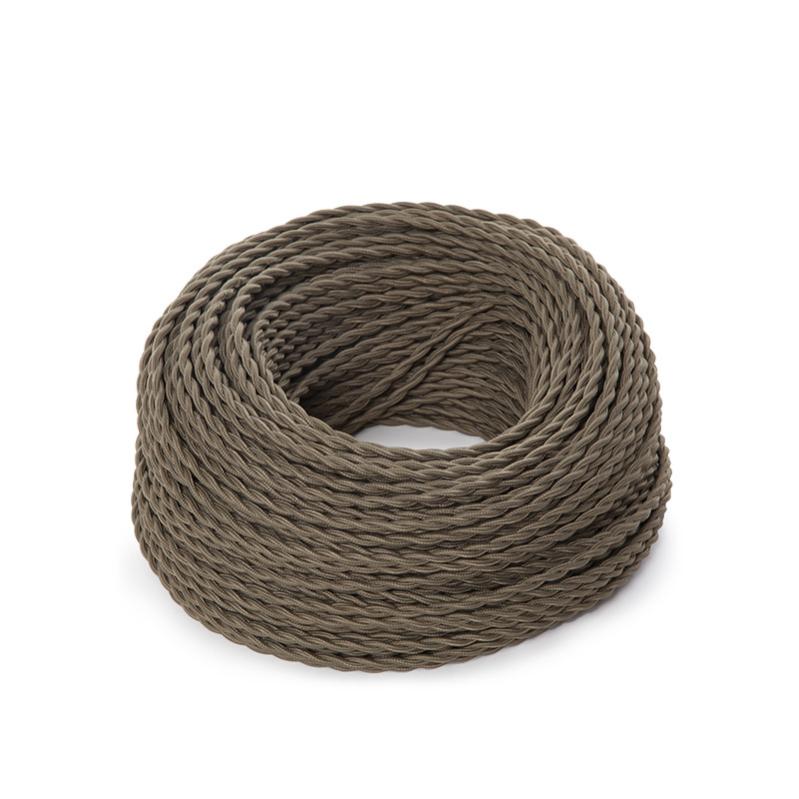 Cavo tessuto intrecciato 10m grigio cavo elettrico