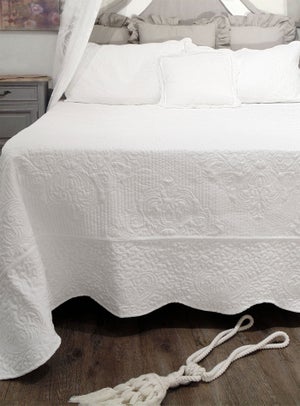 Completo letto matrimoniale con Volant Shabby Chic , Lenzuola Matrimon –  Dressing Home