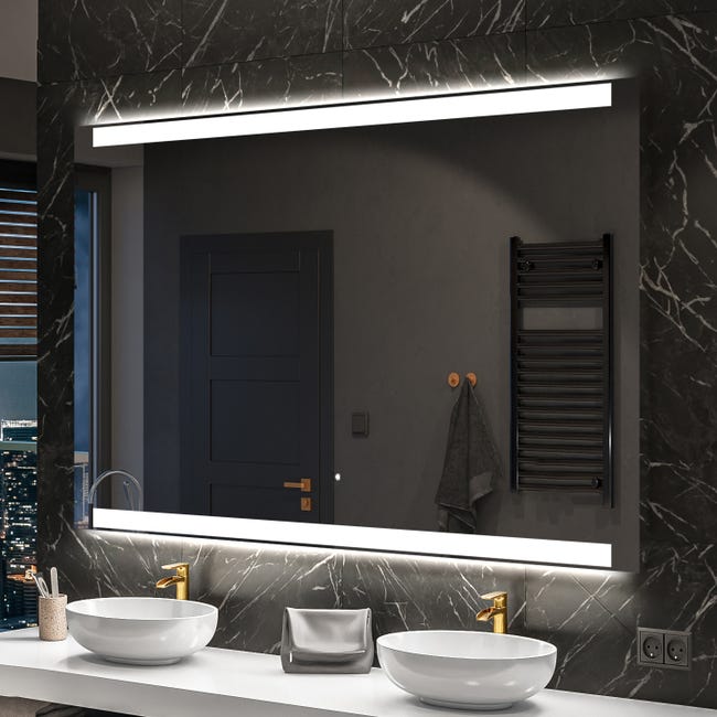 BD Art Luna Miroir de salle de bain rond à LED 60 cm Avec