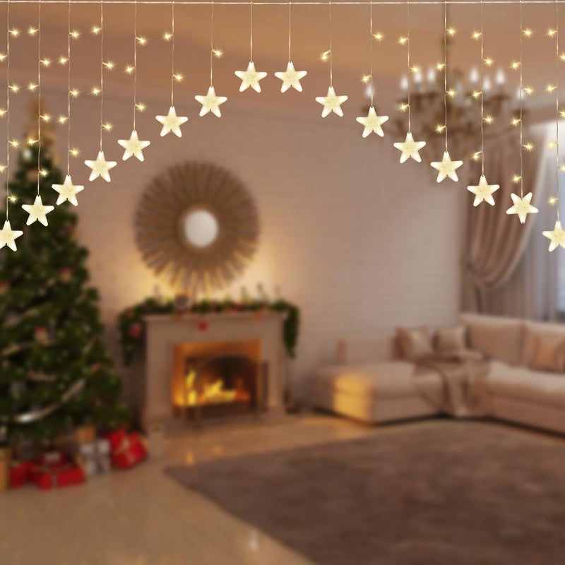 LED lumière net décoration rideau guirlande lumineuse éclairage 8 modes  IP44 fête de Noël extérieur intérieur RGB 3x2M