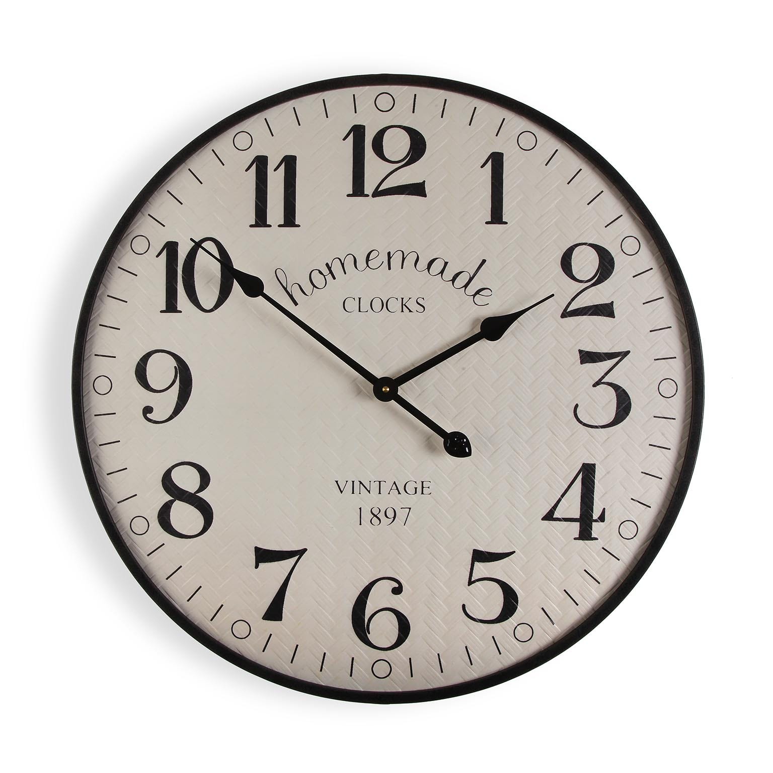 Versa Edsom Horloge Murale pour la Cuisine, le Salon, la Salle à Manger ou  la Chambre. Pendule Murale, Dimensions (H x l x L) 60 x 4,5 x 60 cm, bois