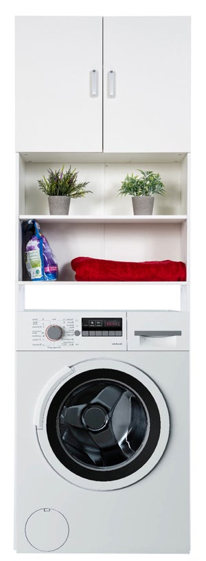 Scaffale lavatrice salvaspazio in metallo 150x70 cm • Arredamento Rionova
