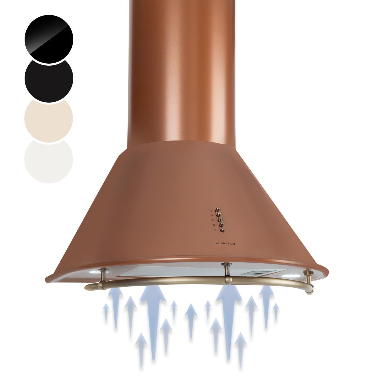Hotte aspirante - Klarstein Rétro Lumio Primo - 60 cm - 490 m³/h