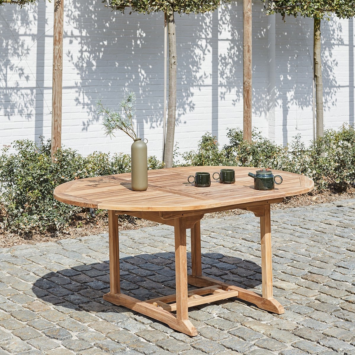 Table de Jardin Ovale Teck Extensible - Déco du Jardin à Reims
