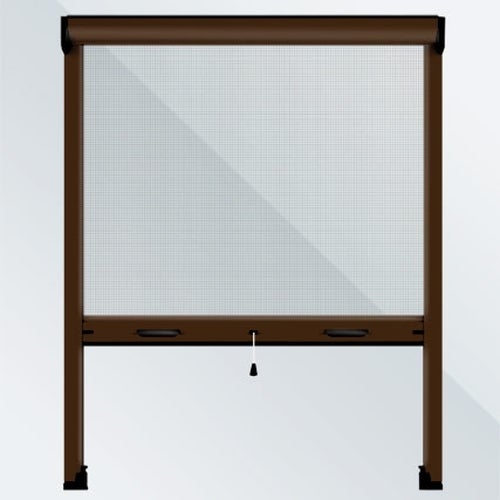 Mosquiteras enrollables color marrón ral8014 108x140 - cortinadecor