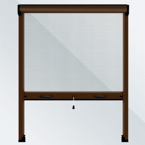 Mosquiteras enrollables color marrón ral8014 139x220 - cortinadecor