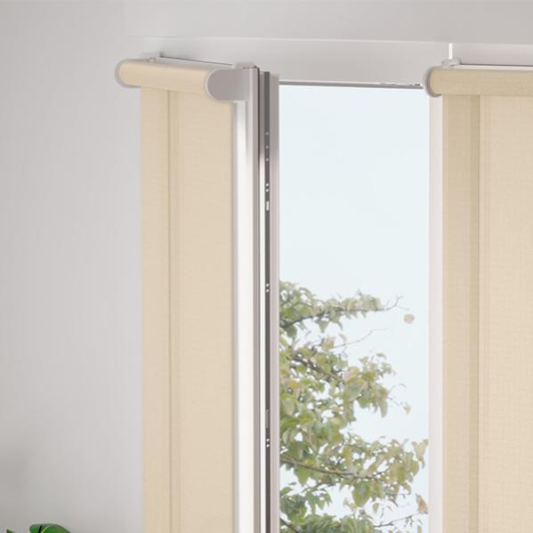 Estores enrollables sin taladrar traslúcidos loneta resinada color beige 64x130 - cortinadecor