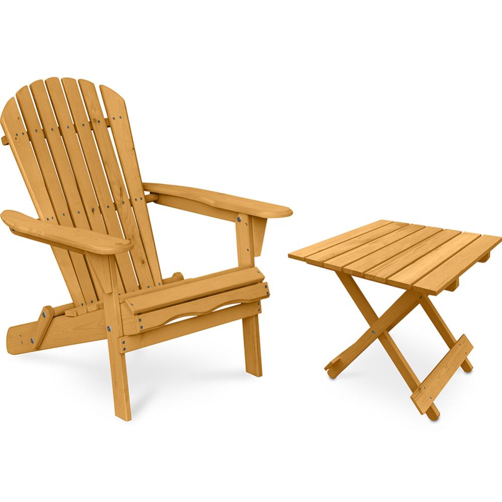 Adirondack - Set di 2 sedie pieghevoli in legno di cedro, semiassemblate, per esterni, patio, giardino, prato, cortile, piscina, spiaggia, focolare