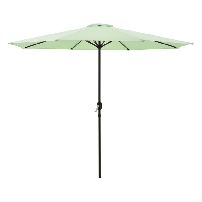 Ombrellone da Giardino Budapest con Palo Centrale e Meccanismo a Manovella 230 x 300 cm Verde Pastello casa.pro | Leroy Merlin Ombrellone da Giardino Budapest con Palo Centrale e Meccanismo a Manovella 230 x 300 cm Verde Pastello casa.pro | Leroy Merlin