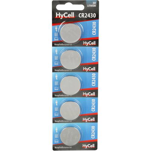 Pile bouton CR 2430 lithium HyCell 300 mAh 3 V 5 pc(s)