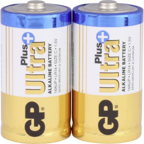 2 piles alcalines type C (LR14) Ultra Plus