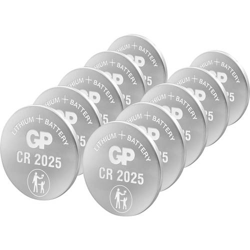 Pile bouton CR 2025 lithium GP Batteries 3 V 10 pc(s)