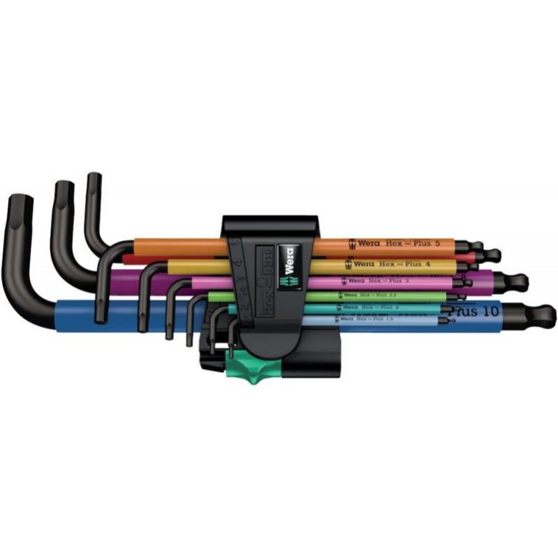 Wera 05073593001 950 SPKL/9 SM N Multicolour Juego de Llaves acodadas m�tricas, BlackLaser, 9 Piezas, Set | Leroy Merlin
