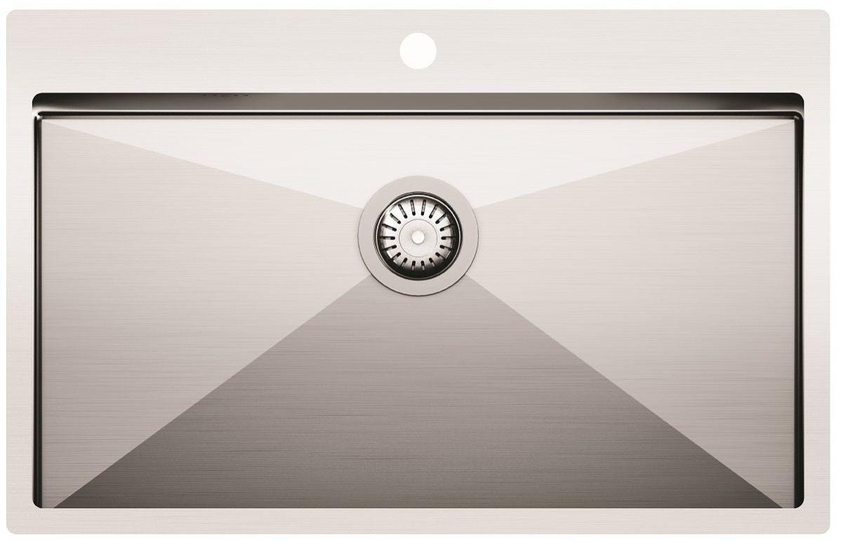 Evier inox 1 bac sans égouttoir - LUNA 100M - MOINSCHERCUISINE | Leroy ...