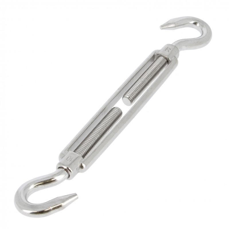 6 Tendeurs Câble Acier Inox 304 M5 | Crochet-Crochet Réglable | Pour Corde Linge, Clôture, Voile