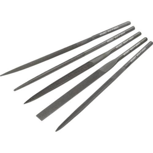 Set Lime HAZET 9034P-050/5 - 5 Pezzi, Acciaio, Per Bave E Lavori Di Precisione