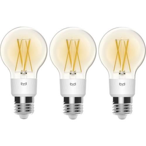 Yeelight Ampoule à LED CEE 2021 A++ (A++ E) Smart Bulb Set 3F E27 6 W blanc chaud Leroy Merlin
