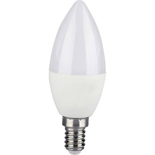 V-TAC Smart Lampada Led Candela E14 C37 4,5W WiFi RGB CCT Dimmerabile APP  Compatible  Alexa Google Home SKU-2754