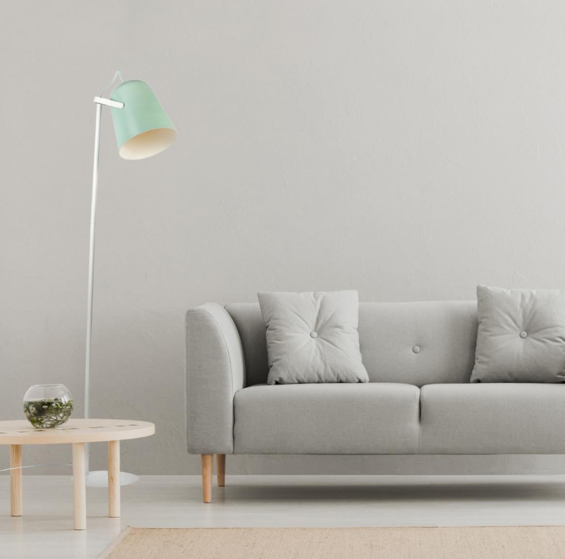 Lampada da terra 1xE27 in finitura bianca e verde - 4