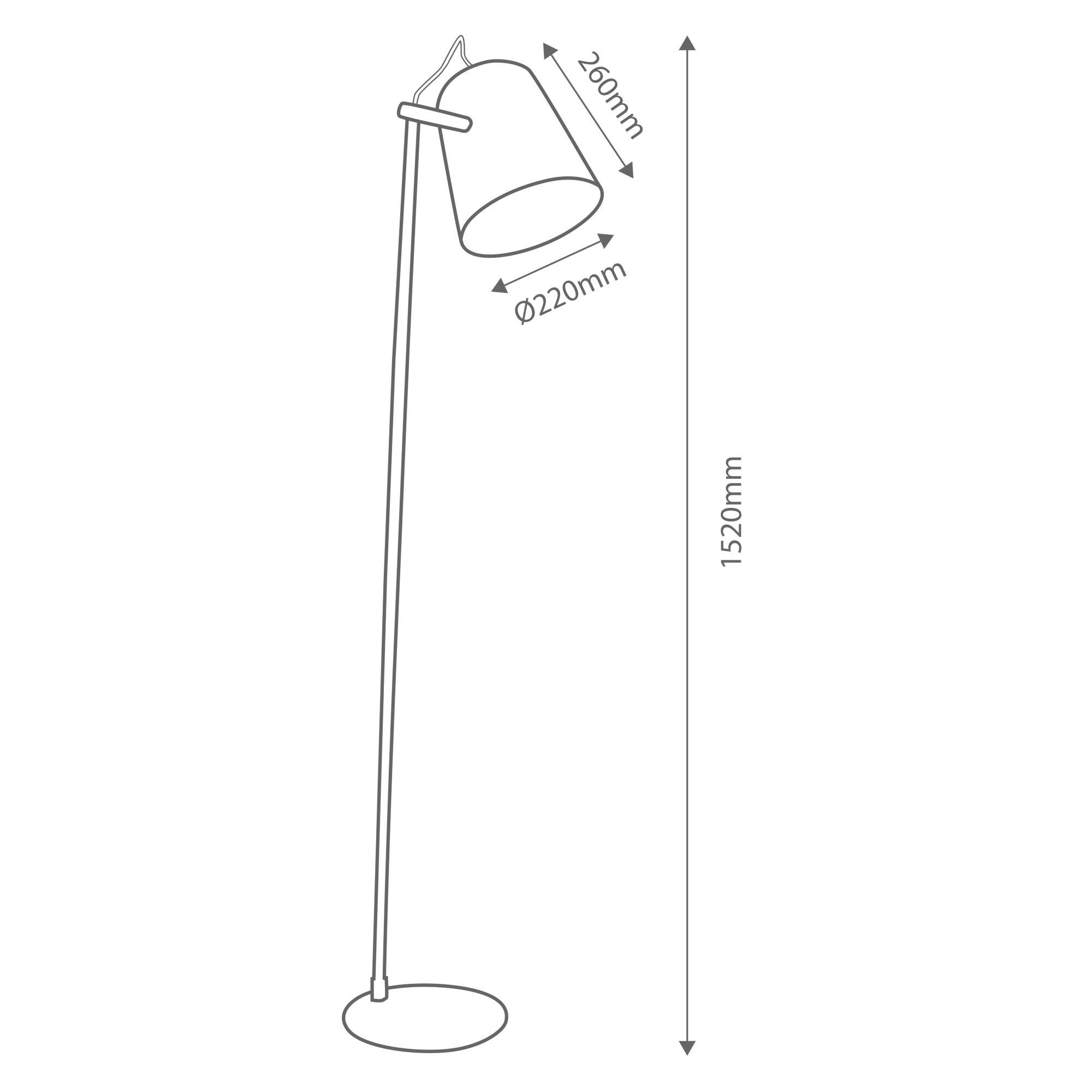 Lampada da terra 1xE27 in finitura bianca e verde - 3