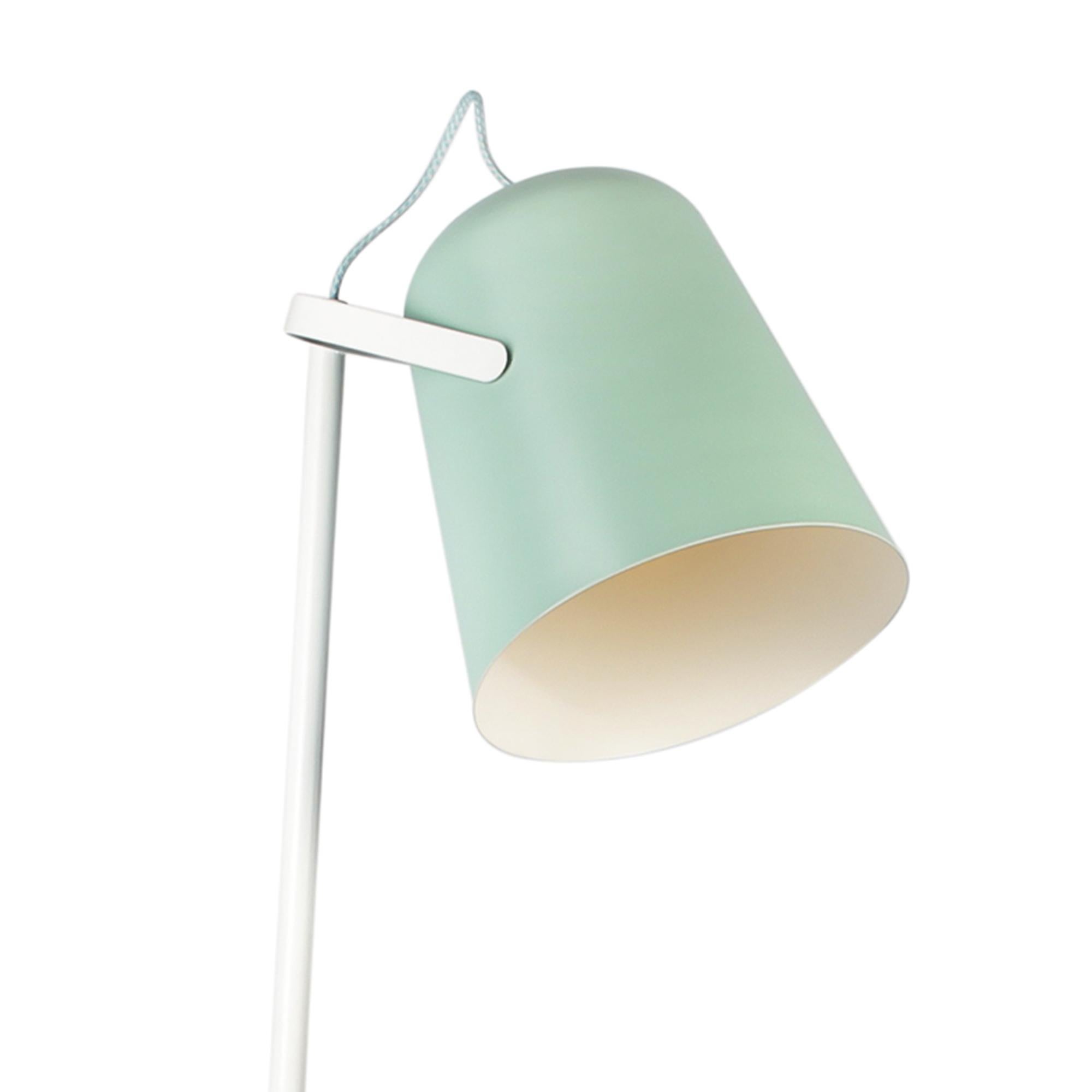 Lampada da terra 1xE27 in finitura bianca e verde - 5