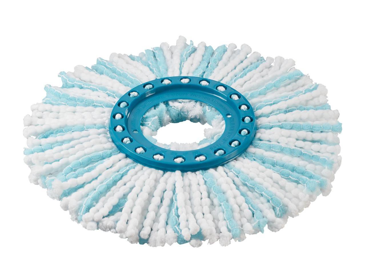 2 Testine Per Mocio A Corda In Cotone - Con Estremità Ad Anello - Blu - Grado Industriale - 2