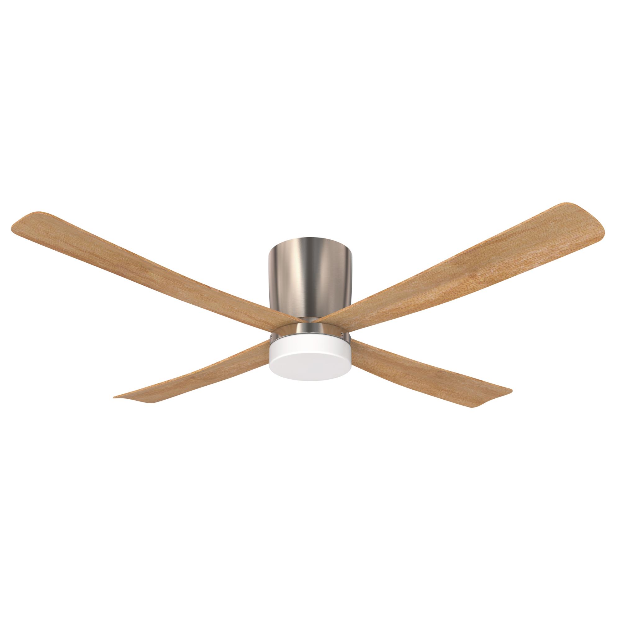 naturel 132 cm Ventilateur de plafond Wi-Fi Moteur avec inversion de rotation et lampe LED 15 W couleur 2700-4000-6000 K/° s/électionnable 2,4 GHz Compatible avec Alexa