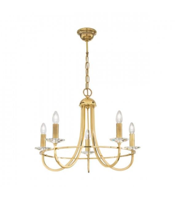 Chandelier classique IMPERIAL laiton Anglais 5 ampoules Leroy Merlin