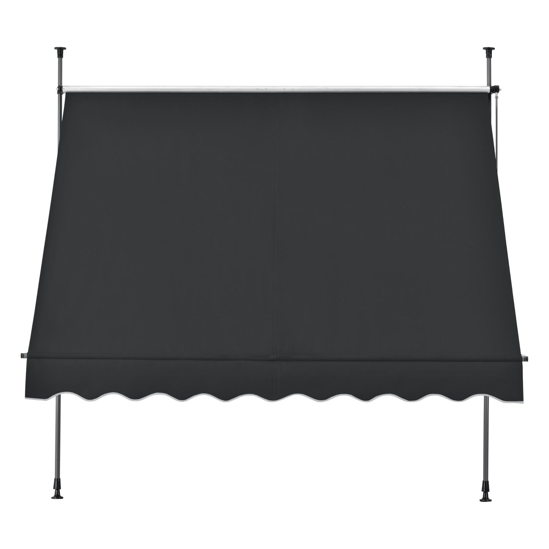 Store Banne Rétractable 250x120 Cm - Store Terrasse Sans Perçage - Protection UV Et Réglable En Hauteur