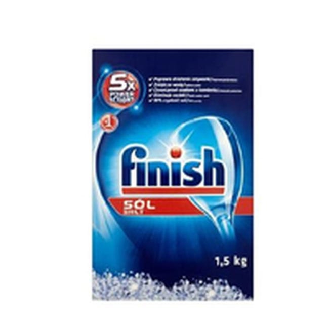 Finish - Sel pour lave-vaisselle - Sel régénérant - Sel pour lave-vaisselle  - 8 x 1KG