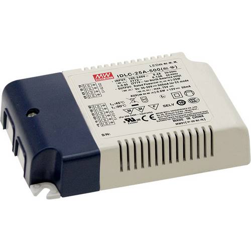 Transformateur Pour Led Driver De Led Mean Well Idlc 25 500 A Courant Constant 25 2 W 500 Ma 35 50 V Dc Homologue Leroy Merlin