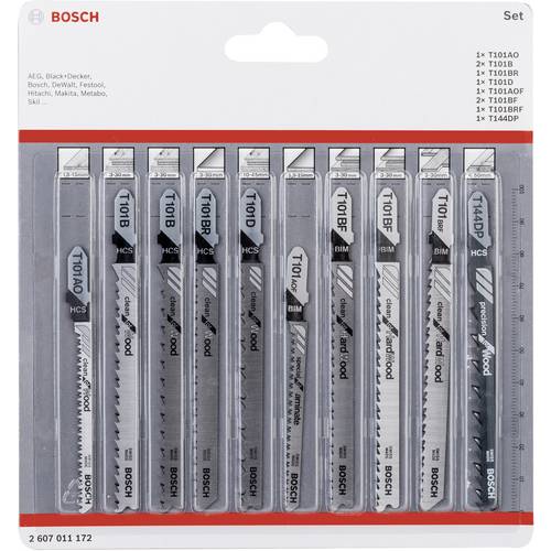 Bosch Set 10 pièces lame de scie sauteuse Clean Precision