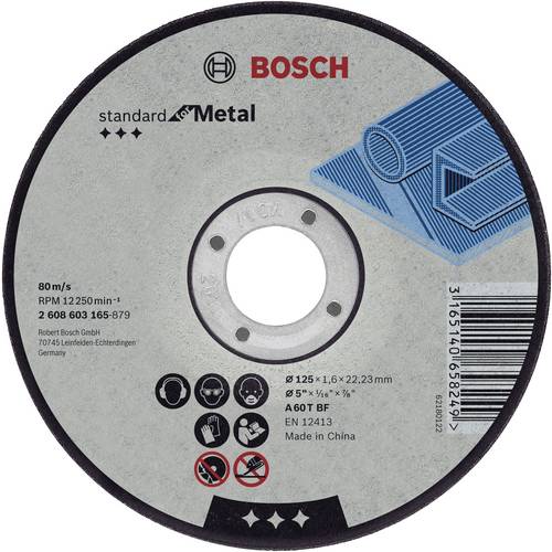 Bosch Accessories 2608603178 Disque à tronçonner à moyeu plat standard for stone C 30 S BF 125 mm 22,23 mm 3,0 mm 