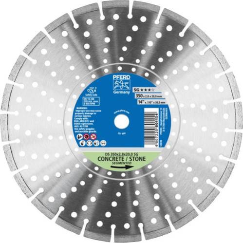 Disque Diamant Tronçonner Werkmax 350 X 22 Mm - Segment Turbo 15 Mm - Pour Béton, Granit, Pierre Naturelle