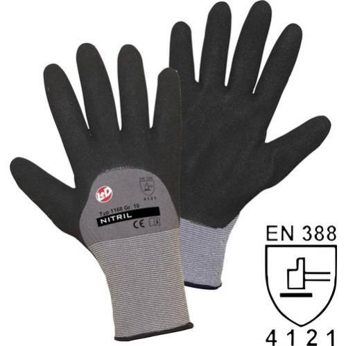 Worky D Micro Black 1152-9 - Guanti da lavoro in nylon, misura 9, L EN 388 CAT II, 1 paio