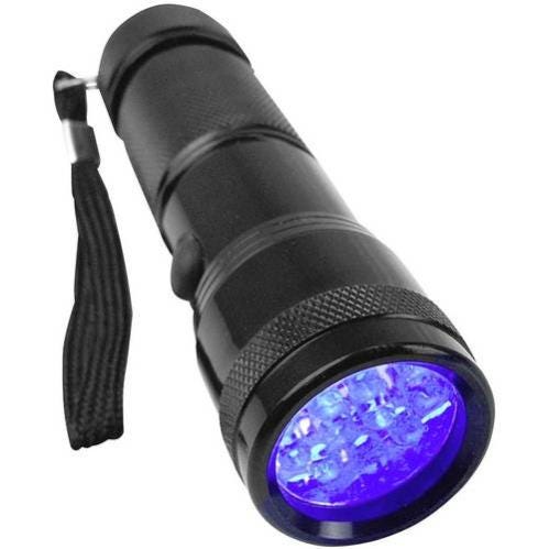 Berger & Schröter UV 395-400 nm Ampoule LED UV Lampe de poche avec dragonne  à pile(s) 95 g