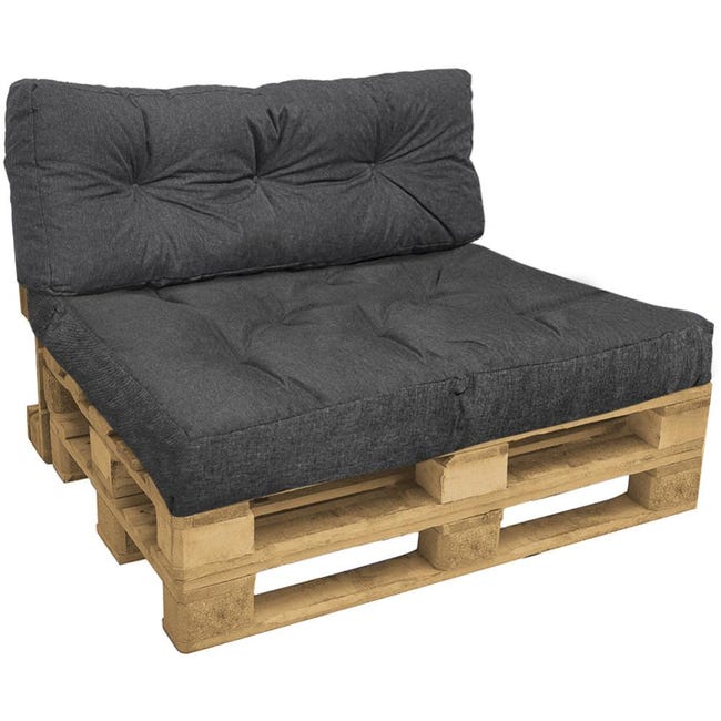 Spatium Jumbo XXL Cuscini per Pallet divano Panche, federa removibile, Impermeabile (Marrone, Schienale 80x40x20 Spatium Jumbo XXL Cuscini per Pallet divano Panche, federa removibile, Impermeabile (Marrone, Schienale 80x40x20