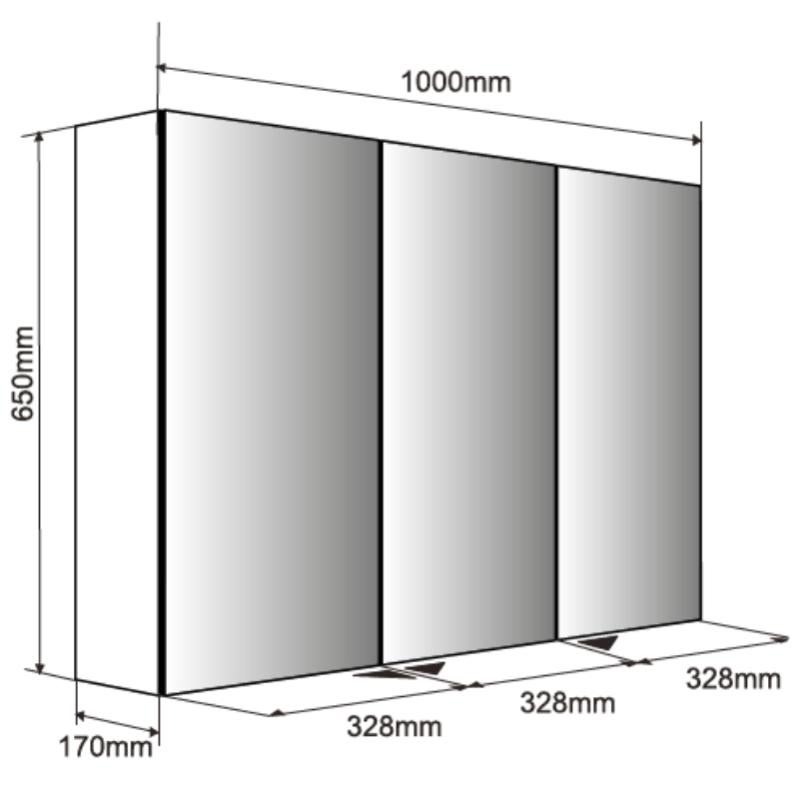 Armoire De Toilette Miroir Oslo 3 Portes 100 Cm Allibert Leroy