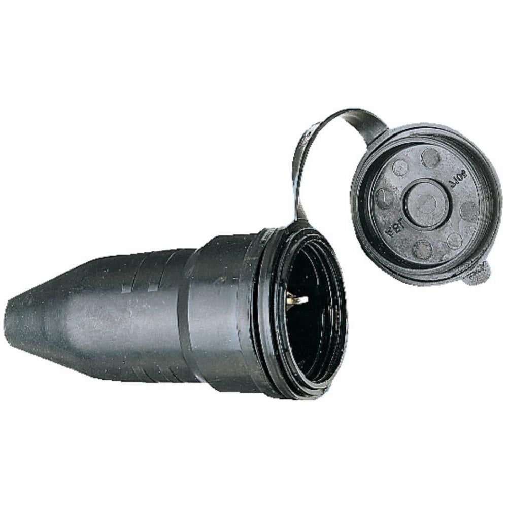 Kopp Set Connettori Gomma IP44 Con Spina E Giunto - Prova Di Spruzzo, 3x2,5 Mm², Infrangibile, Per Uso Esterno, Nero - 2