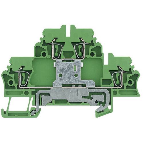 Bloc de jonction double étage Weidmüller ZDK 2.5PE 16900000001 vert