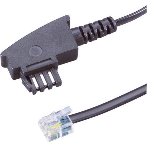 Goobay Wentronic Adaptateur Téléphone RJ11 Mâle Vers Prise TAE F Femelle Noir