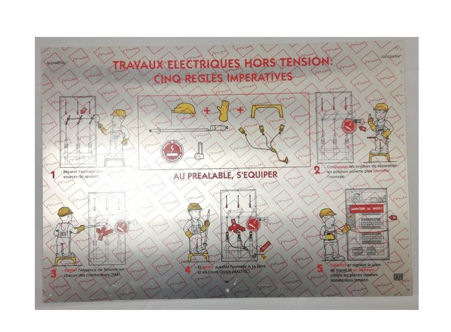 Catu Am510ex Plaque Alu Métal Consigne De Sécurité Travaux