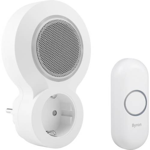 BYRON Kit Carillon Sans Fil + Sonnette DB301 – Blanc, Neuf