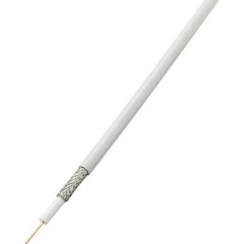 TRU COMPONENTS 1570929 Câble coaxial Ã? extérieur: 6.60 mm RG6 /U 75 Ω 85 dB blanc 25 m | Leroy câble coaxial extérieur leroy merlin