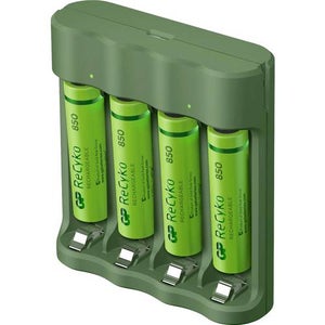 Piles Rechargeables AAA - Lot de 6 Piles, GP Recyko, Batteries AAA LR3  Rechargeables 950 mAh NiMH - Pré-Chargées et Haute capacité