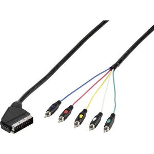 Câble péritel M à 3XRCA M - PSVID06 - Noir POSS : le câble à Prix
