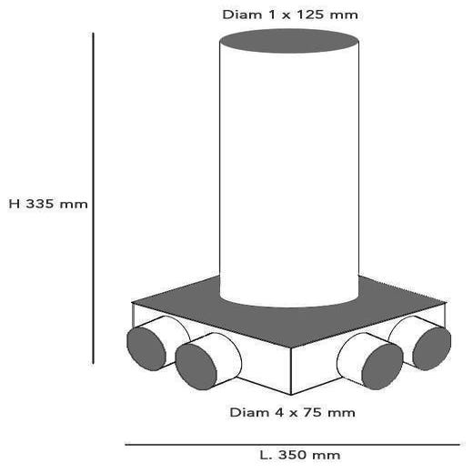 Réduction conique pvc EQUATION, Diam.150/125 mm