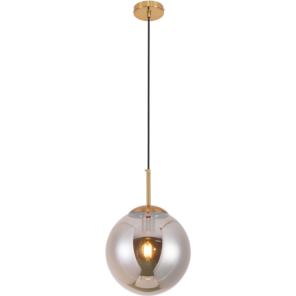 Lampadario Rustico Con Paralume In Vetro 25,4 Cm H: Max. 1,4 M