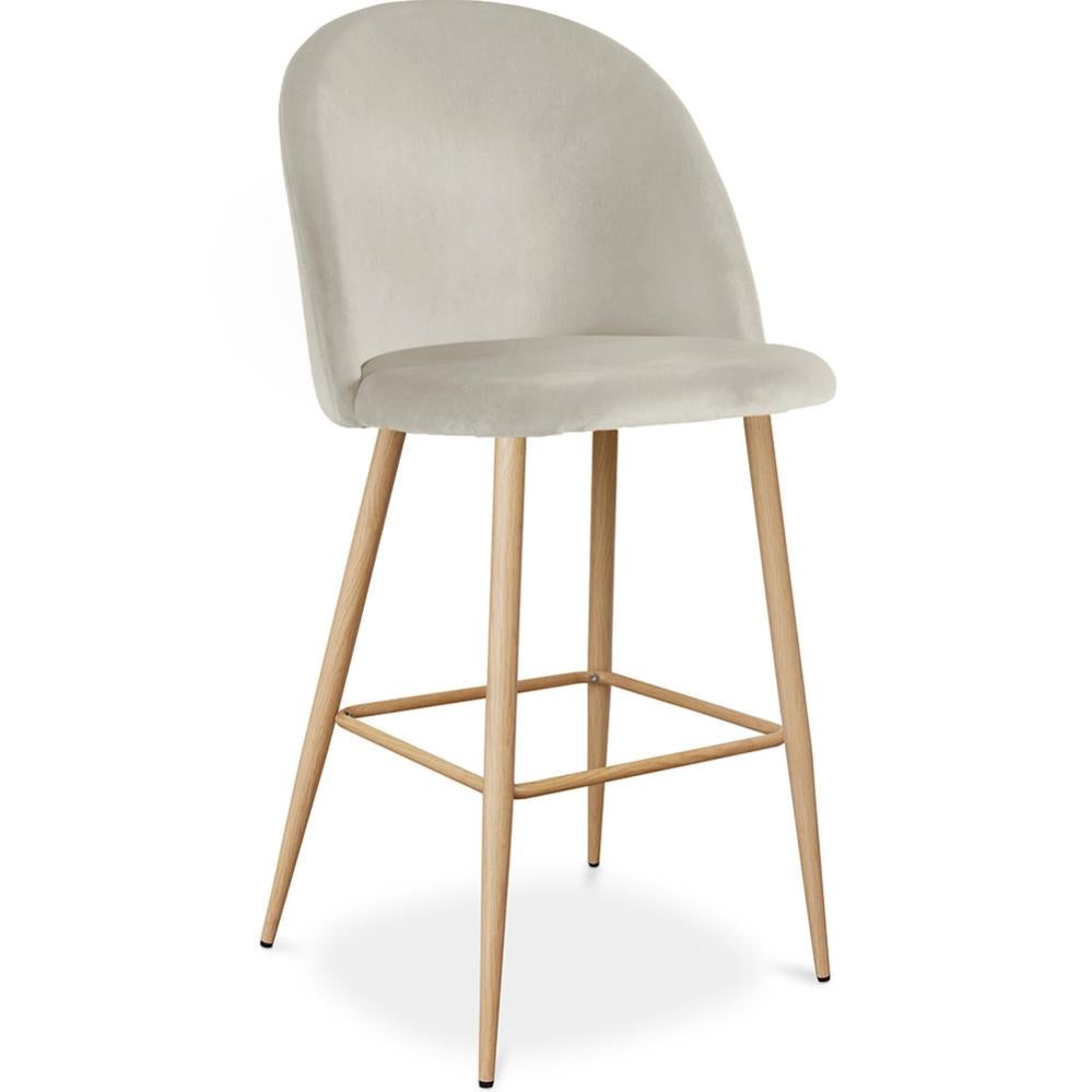 Set 4 Sgabelli Da Bar Girevoli Con Schienale Alto | Regolabili In Altezza 80-100 Cm, Pelle PU Bianca