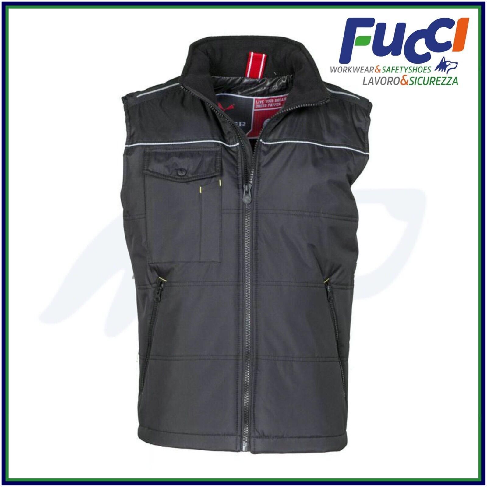SMANICATO DA LAVORO GILET MULTITASCHE IMBOTTITO INVERNALE UOMO